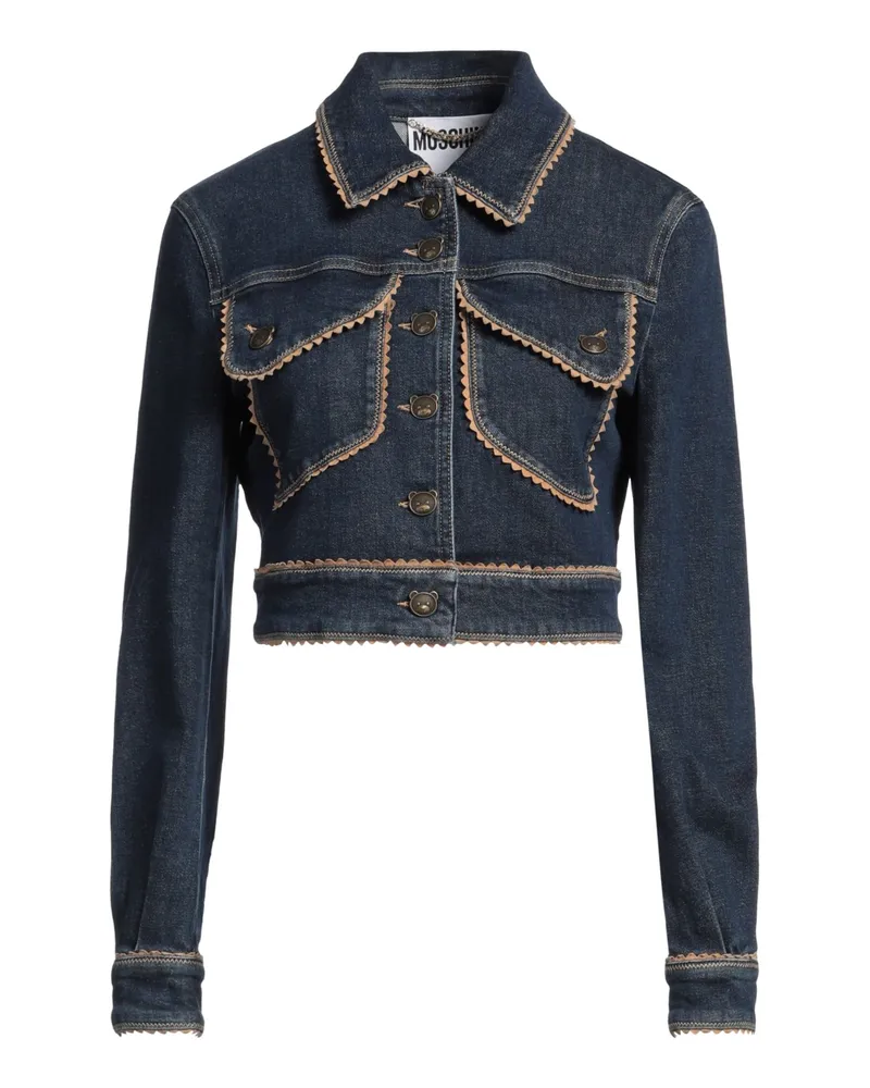 Moschino Jeansjacke/-mantel Blau