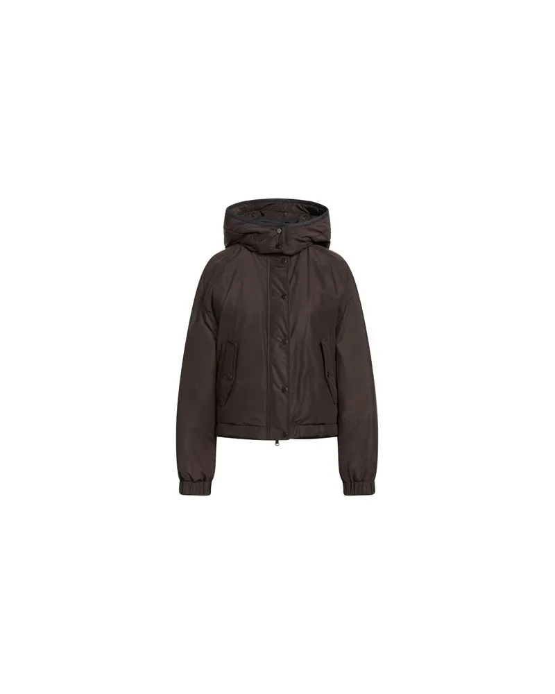 Brunello Cucinelli JACKEN & MÄNTEL - Pufferjacken & Daunenjackenauf YOOX.COM Dunkelbraun
