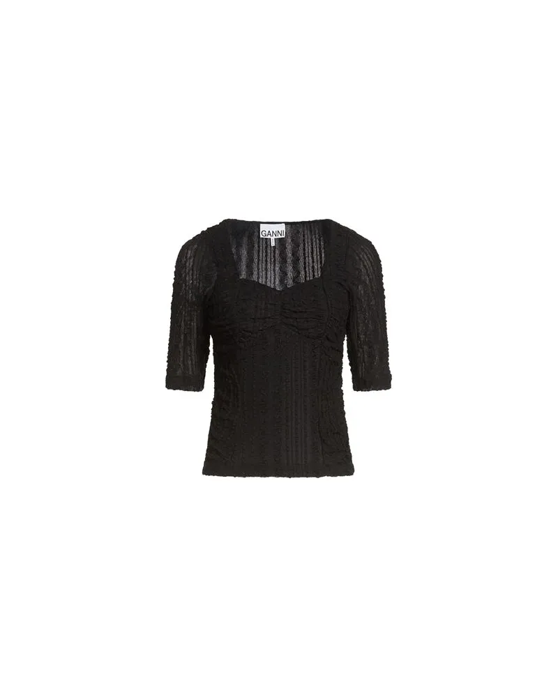 Ganni TOPS - Topsauf YOOX.COM Schwarz