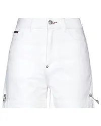 Philipp Plein Jeansshorts Weiß