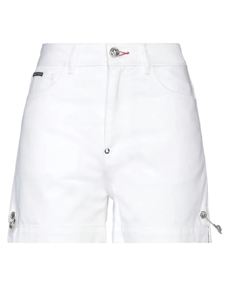 Philipp Plein Jeansshorts Weiß