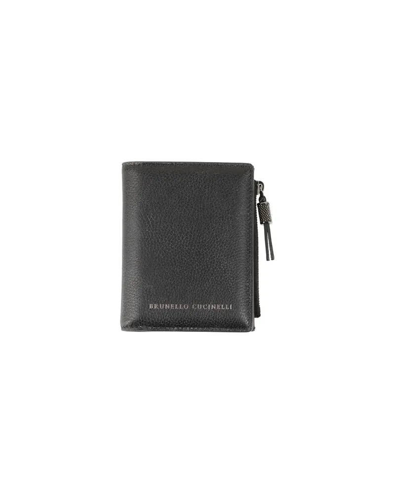 Brunello Cucinelli Kleinlederwaren - Brieftaschenauf YOOX.COM Schwarz