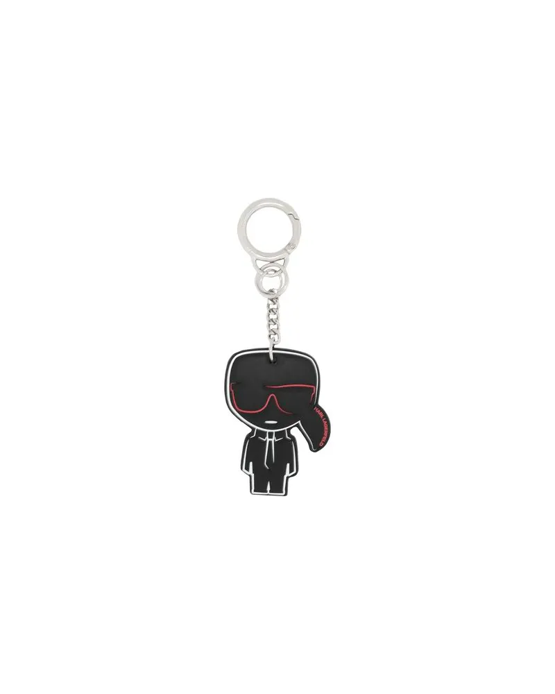 Karl Lagerfeld K/IKONIK OUTLINE KEYCHAIN   - Kleinlederwaren - Schlüsselanhängerauf YOOX.COM Schwarz