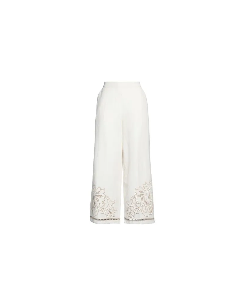 Twin-Set HOSEN & RÖCKE - Hosenauf YOOX.COM Elfenbein
