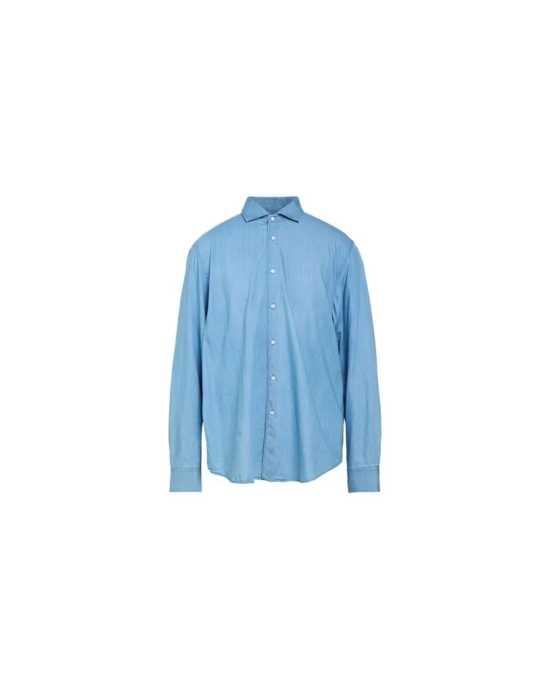 ASPESI TOPS - Jeanshemdenauf YOOX.COM Blau