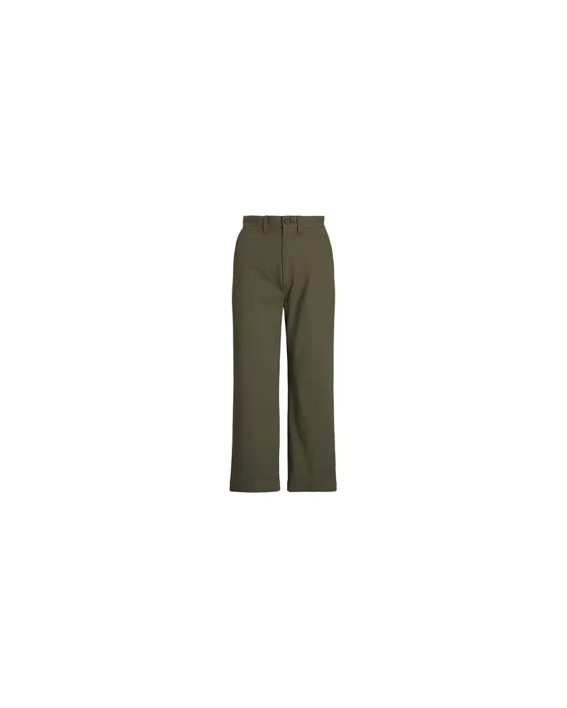 Ralph Lauren CHINO WIDE-LEG PANT  - HOSEN & RÖCKE - Hosenauf YOOX.COM Militärgrün