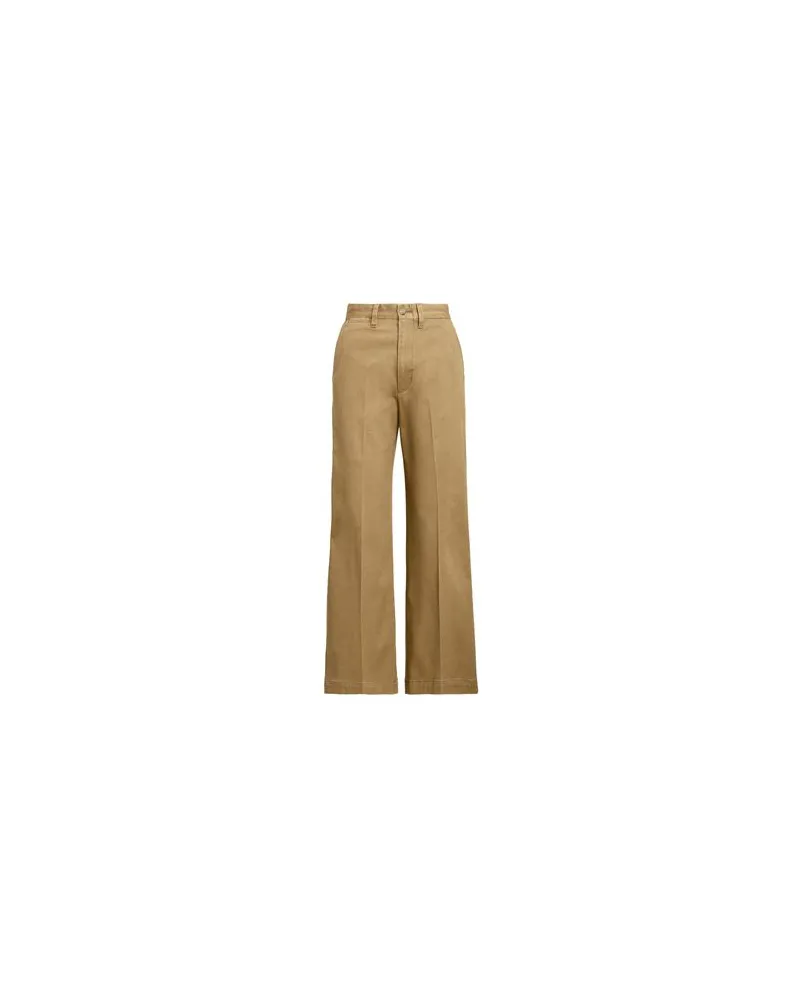 Ralph Lauren CHINO WIDE-LEG PANT  - HOSEN & RÖCKE - Hosenauf YOOX.COM Kamel