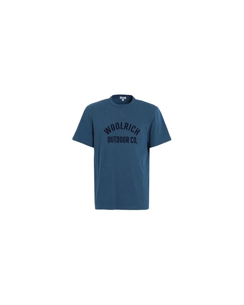 Woolrich GRAPHIC TEE   - TOPS - T-shirtsauf YOOX.COM Taubenblau
