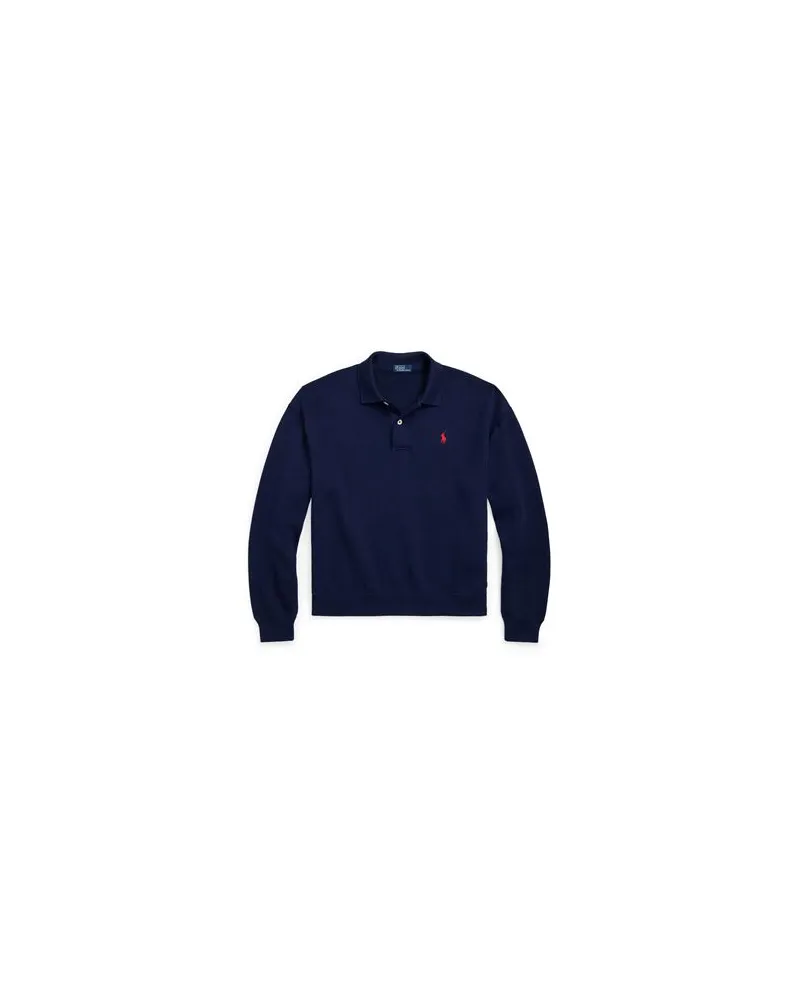 Ralph Lauren COTTON-BLEND FLEECE POLO  - TOPS - Sweatshirtsauf YOOX.COM Marineblau