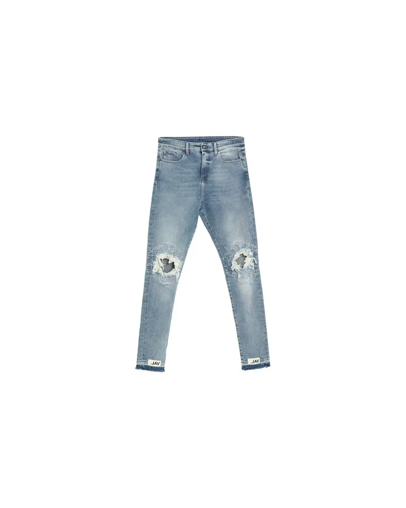 VAL KRISTOPHER HOSEN & RÖCKE - Jeanshosenauf YOOX.COM Blau
