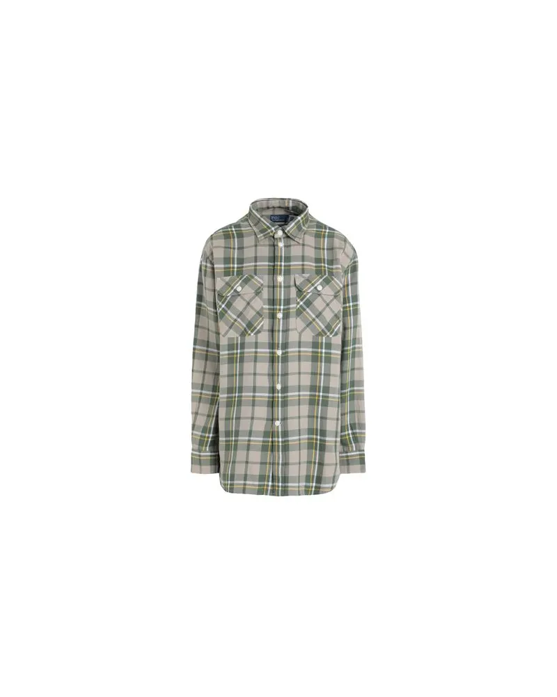 Ralph Lauren RELAXED FIT PLAID TWILL UTILITY SHIRT  - TOPS - Hemdenauf YOOX.COM Grün
