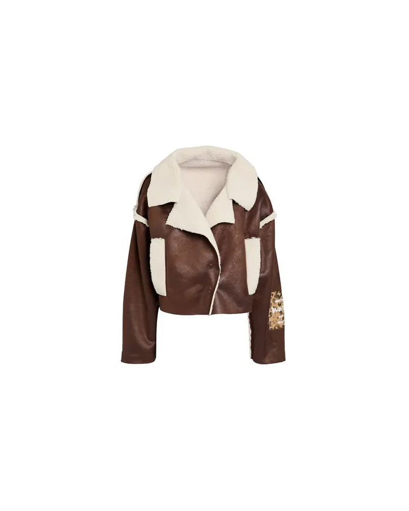 DISCLAIMER JACKEN & MÄNTEL - Shearling- & Kunstfellauf YOOX.COM Braun