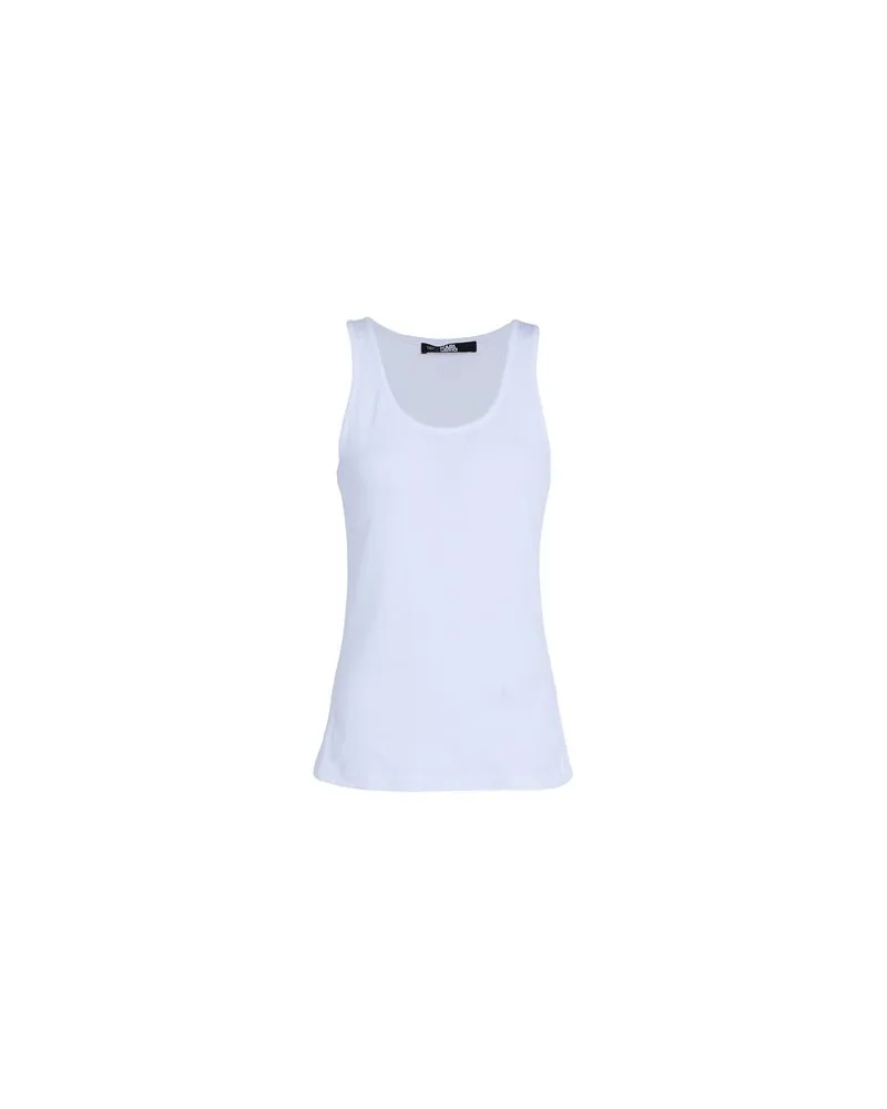Karl Lagerfeld KLXAV RIB TANK TOP  - TOPS - Tank Topsauf YOOX.COM Weiß