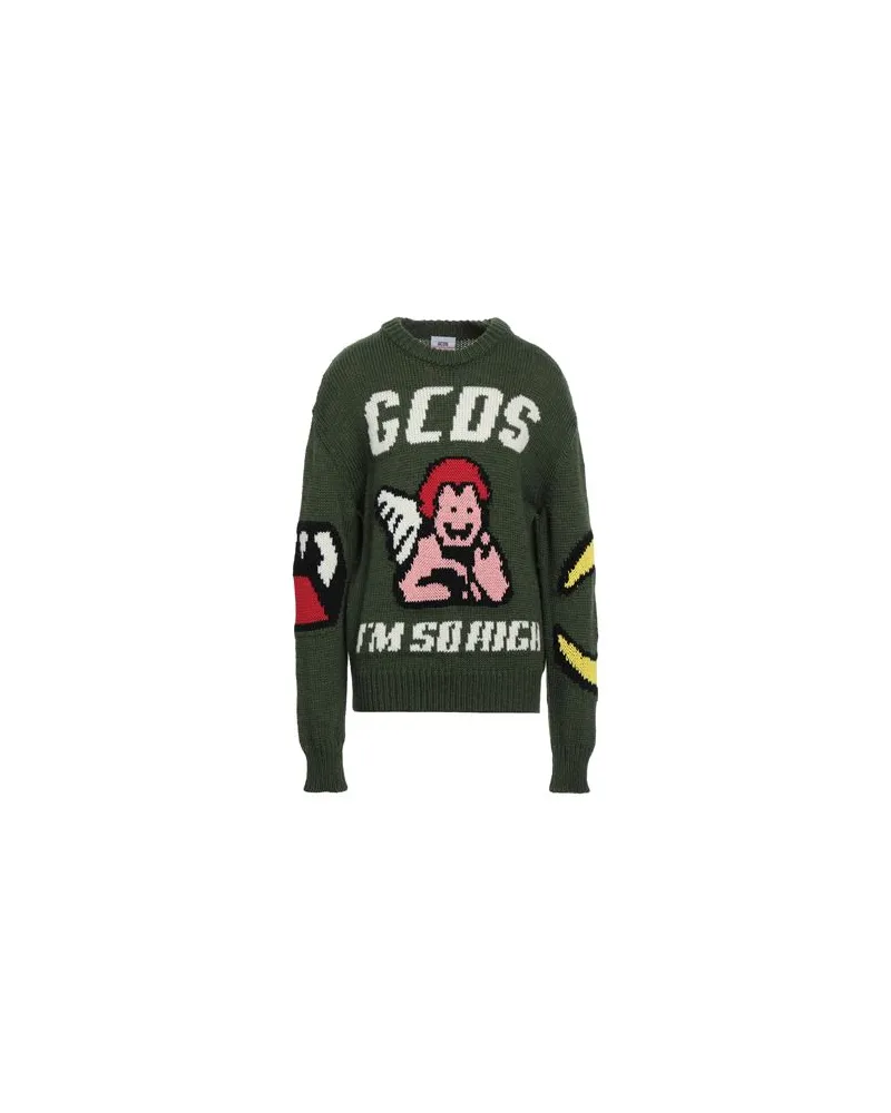 GCDS STRICKWAREN - Pulloverauf YOOX.COM Militärgrün