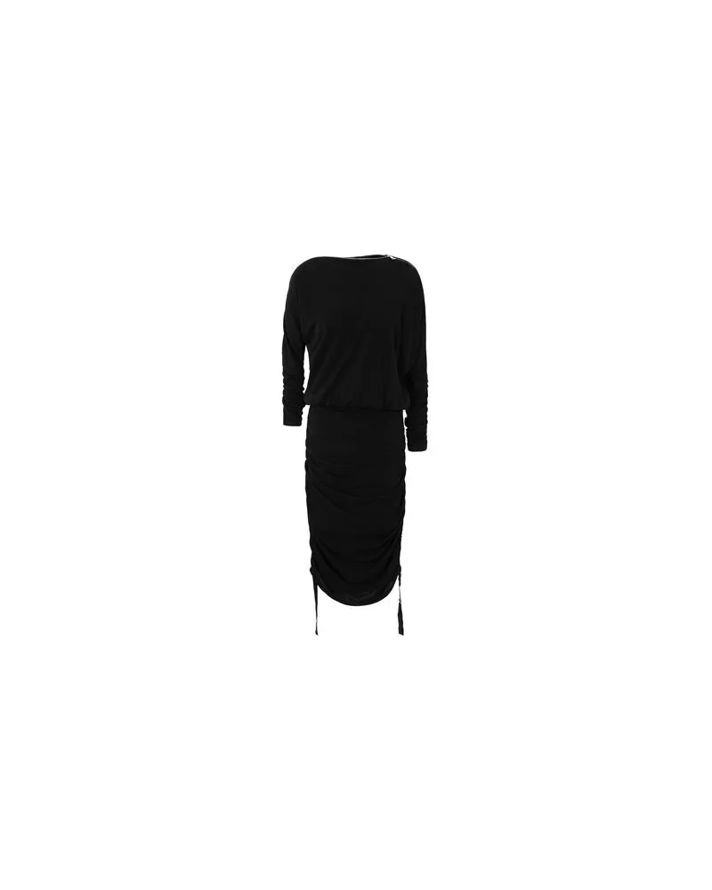 Karl Lagerfeld CREPE JERSEY SHIRRED DRESS   - KLEIDER - Midi-Kleiderauf YOOX.COM Schwarz
