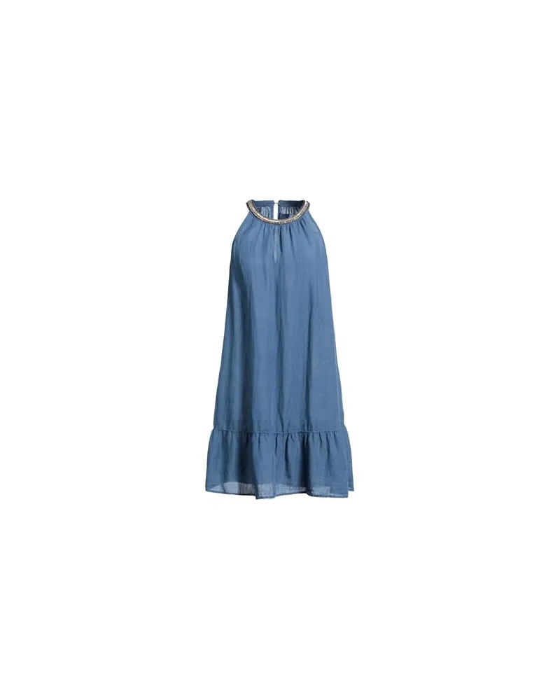 120% Lino KLEIDER - Mini-Kleiderauf YOOX.COM Taubenblau