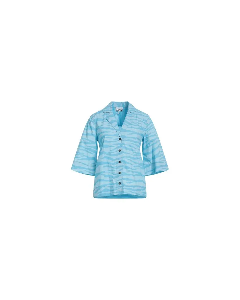 Ganni TOPS - Hemdenauf YOOX.COM Azurblau