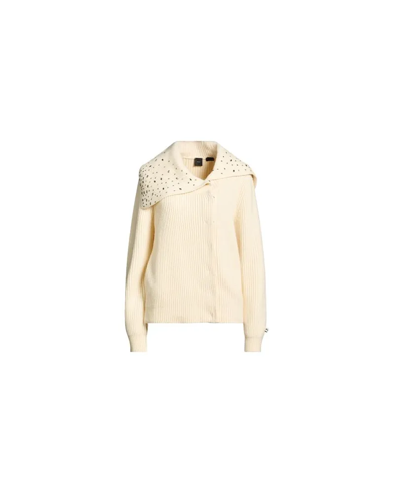 Pinko STRICKWAREN - Strickjackenauf YOOX.COM Cremeweiß