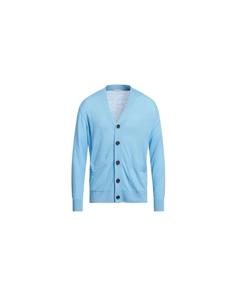 Paolo Pecora Milano STRICKWAREN - Strickjackenauf YOOX.COM Azurblau