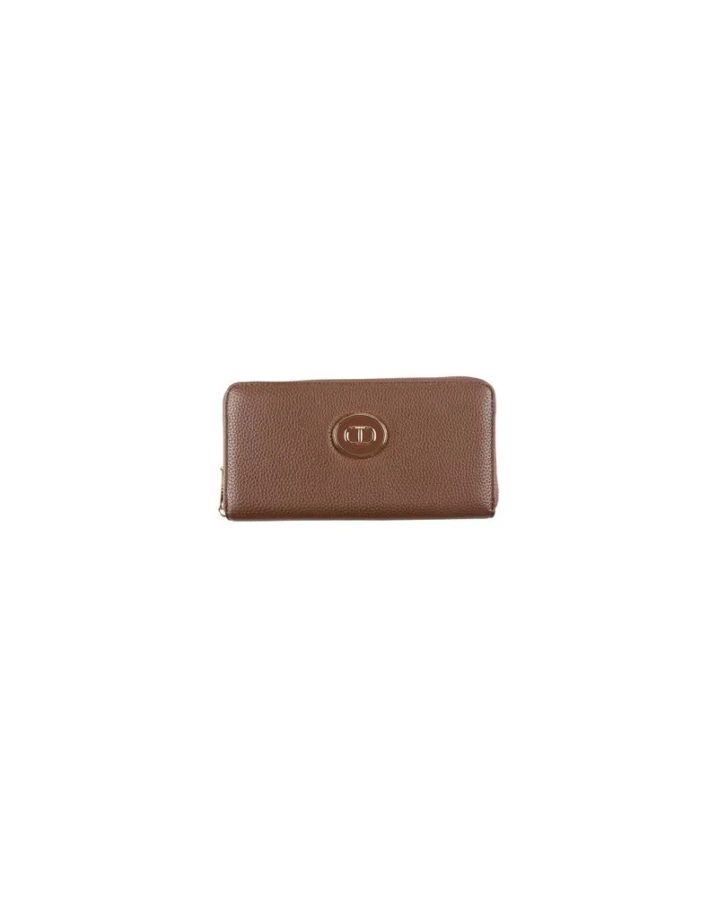 Twin-Set Kleinlederwaren - Brieftaschenauf YOOX.COM Dunkelbraun