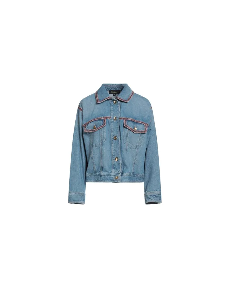 Luisa Spagnoli JACKEN & MÄNTEL - Jeansjacken/Mäntelauf YOOX.COM Blau