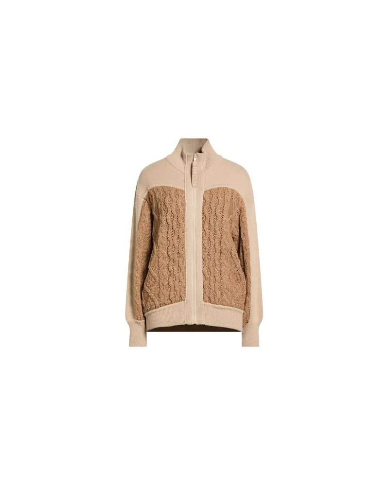 NENETTE STRICKWAREN - Strickjackenauf YOOX.COM Kamel