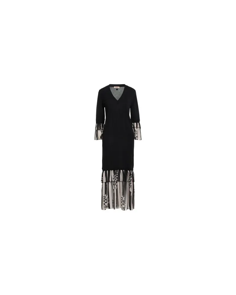 Twin-Set KLEIDER - Maxi-Kleiderauf YOOX.COM Schwarz