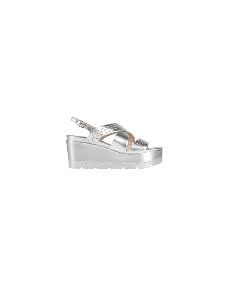Luciano Barachini SCHUHE - Sandalenauf YOOX.COM Silber