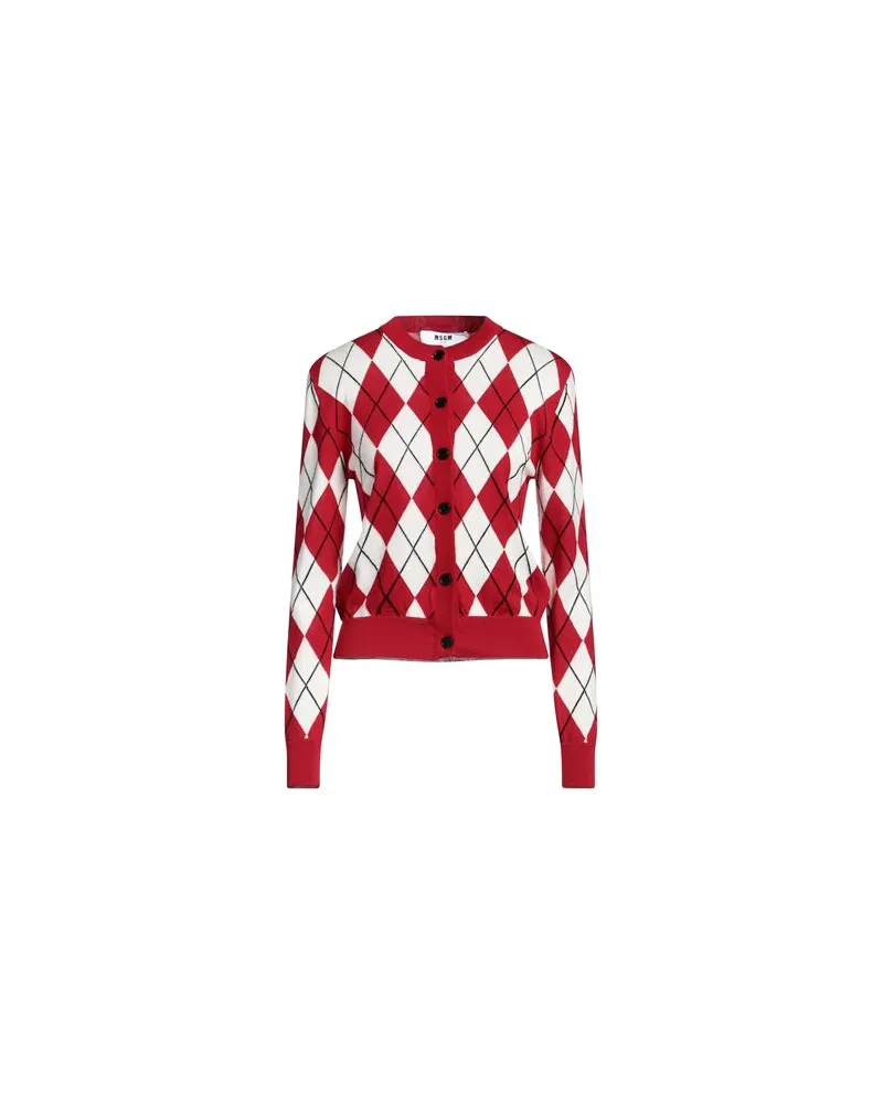 MSGM STRICKWAREN - Strickjackenauf YOOX.COM Rot