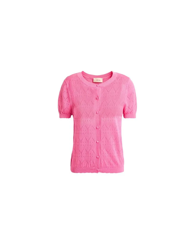 TOY G STRICKWAREN - Strickjackenauf YOOX.COM Fuchsia