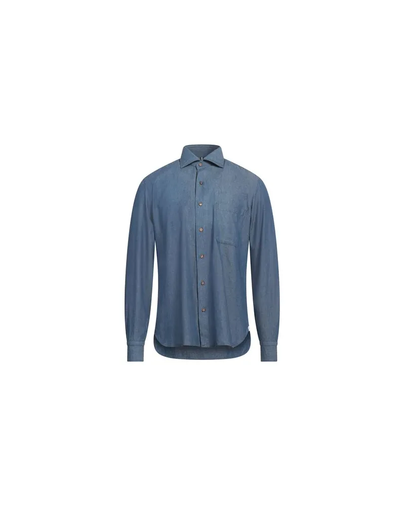 Luigi Borrelli TOPS - Jeanshemdenauf YOOX.COM Blau