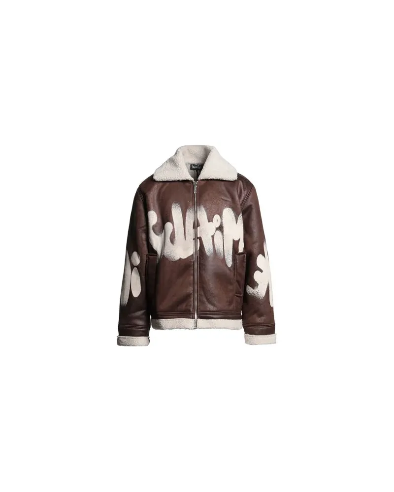 DISCLAIMER JACKEN & MÄNTEL - Shearling- & Kunstfellauf YOOX.COM Schokobraun
