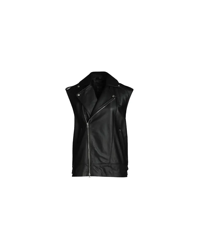 8 by Yoox LEATHER OVERSIZE BIKER VEST - JACKEN & MÄNTEL - Jacken und Anoraksauf YOOX.COM Schwarz