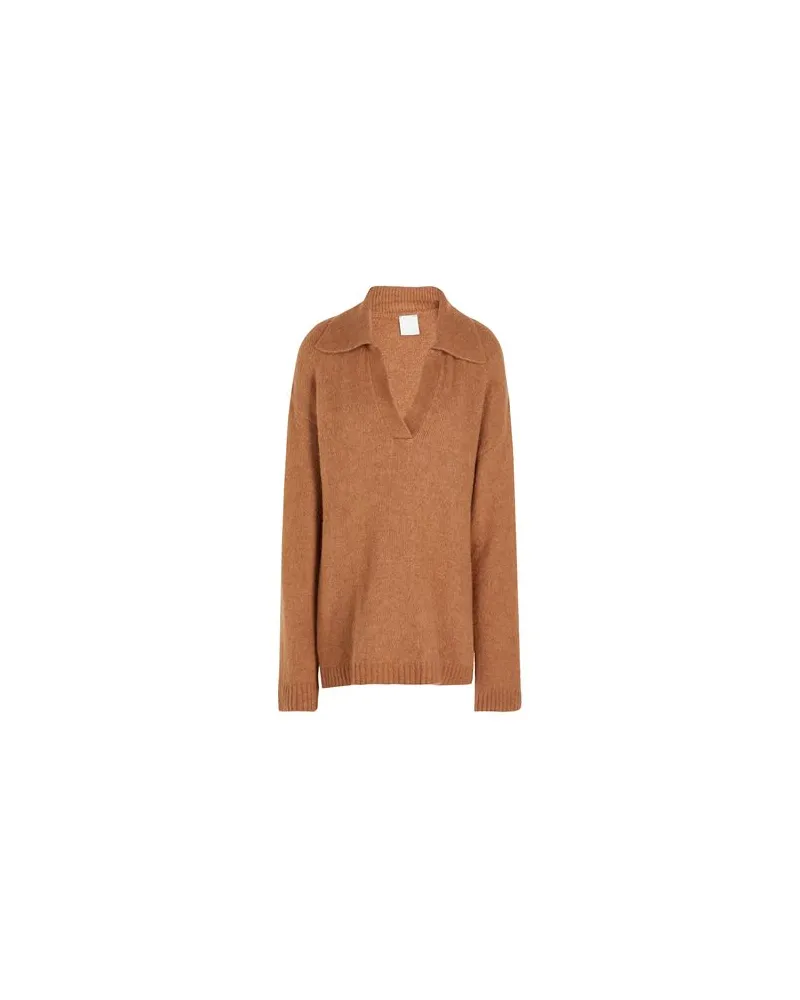 8 by Yoox BRUSHED POLO NECK SWEATER - STRICKWAREN - Pulloverauf YOOX.COM Kamel