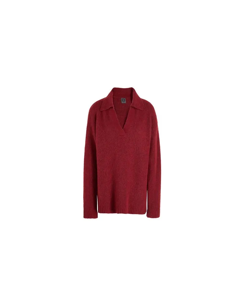 8 by Yoox BRUSHED POLO NECK SWEATER - STRICKWAREN - Pulloverauf YOOX.COM Ziegelrot