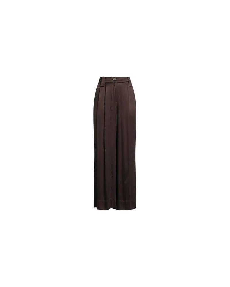 Ganni HOSEN & RÖCKE - Hosenauf YOOX.COM Dunkelbraun