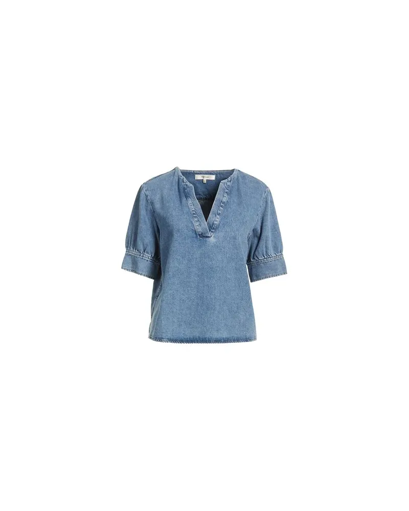 Frame Denim THE DENIM VNECK POPOVER TOP - TOPS - Topsauf YOOX.COM Blau