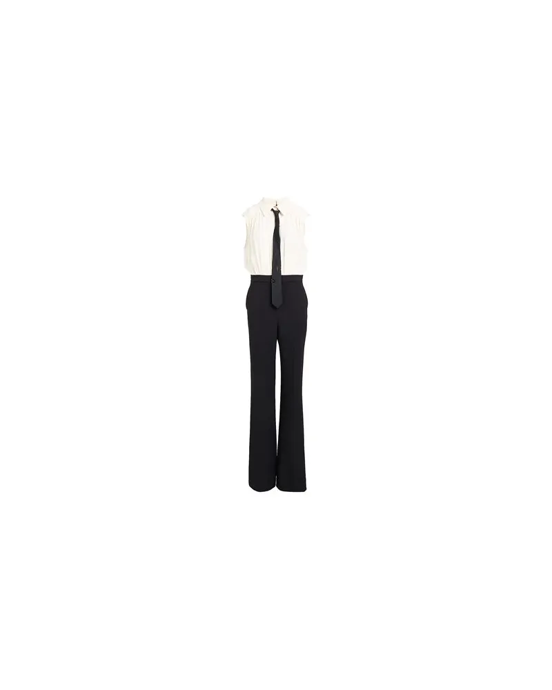 Elisabetta Franchi OVERALLS - Jumpsuitsauf YOOX.COM Cremeweiß