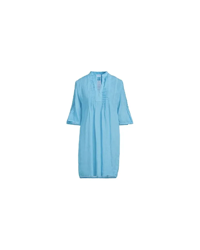 120% Lino KLEIDER - Mini-Kleiderauf YOOX.COM Himmelblau