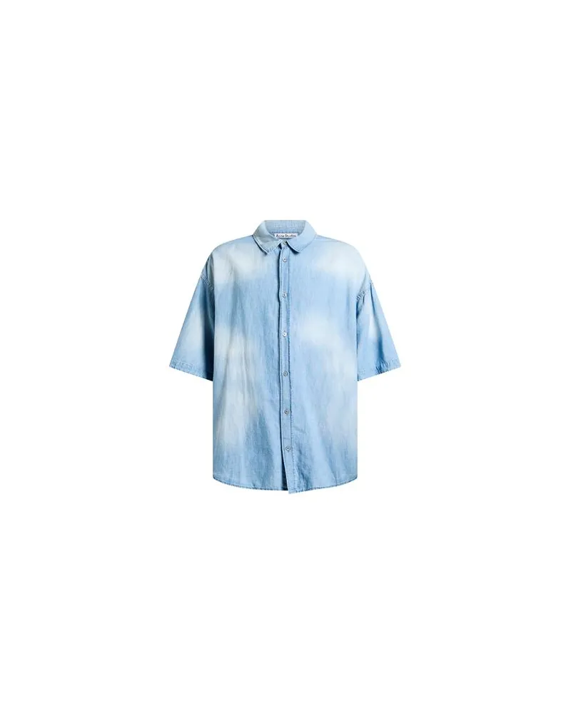 Acne Studios TOPS - Jeanshemdenauf YOOX.COM Himmelblau