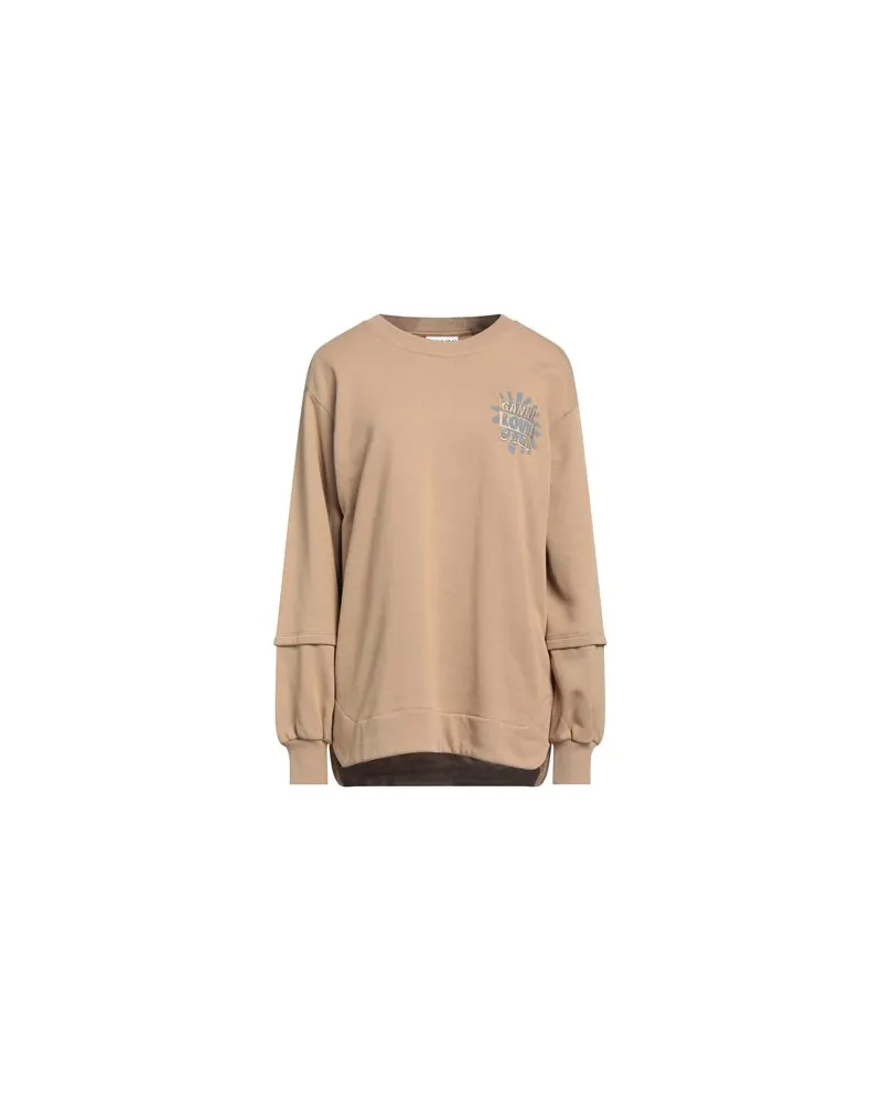 Ganni TOPS - Sweatshirtsauf YOOX.COM Kamel