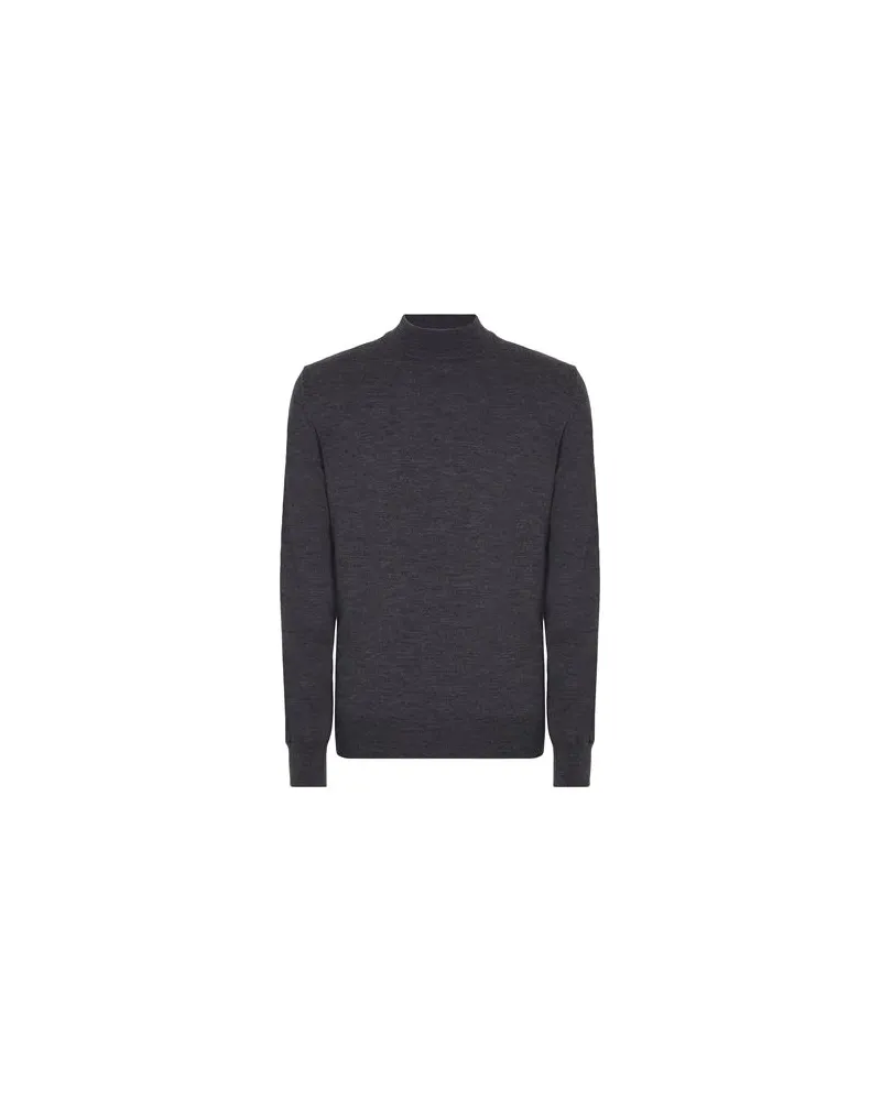 8 by Yoox MERINO WOOL REGULAR-FIT MOCK-NECK - STRICKWAREN - Rollkragenpulloverauf YOOX.COM Grau