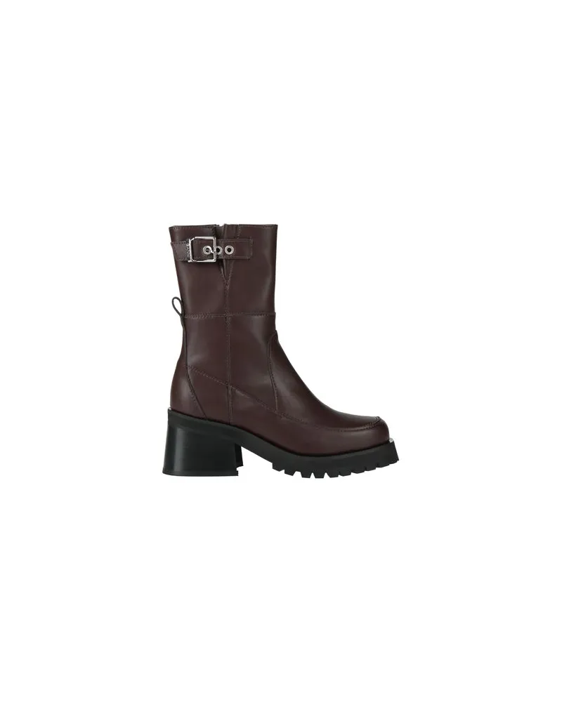 Ganni SCHUHE - Stiefelettenauf YOOX.COM Schokobraun
