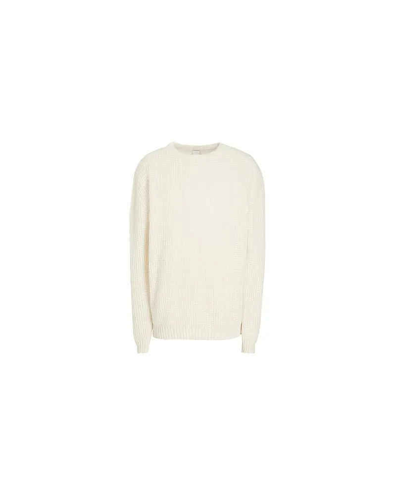 8 by Yoox WOOL BLEND JAQCUARD KNIT RELAXED FIT CREWNECK - STRICKWAREN - Pulloverauf YOOX.COM Elfenbein