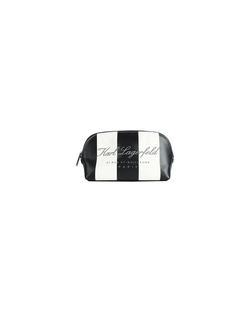 Karl Lagerfeld HOTEL KARL BEACH STRIPE POUCH  - KOFFER & CO. - Beauty Casesauf YOOX.COM Schwarz