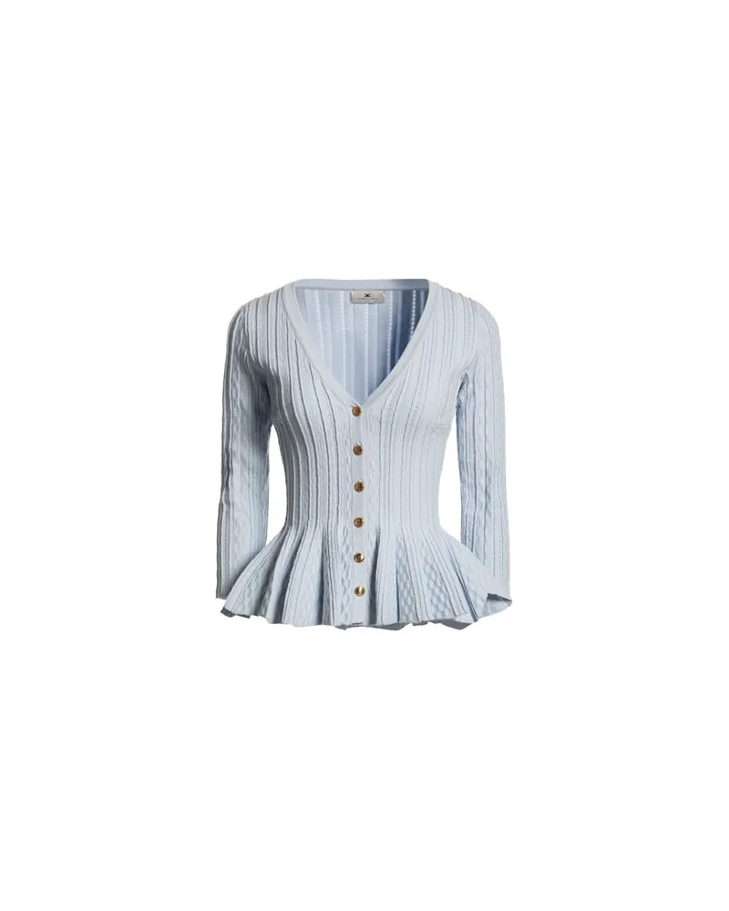 Elisabetta Franchi STRICKWAREN - Strickjackenauf YOOX.COM Himmelblau