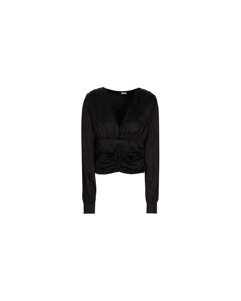 8 by Yoox VISCOSE RUCHED WAIST BLOUSE - TOPS - Topsauf YOOX.COM Schwarz