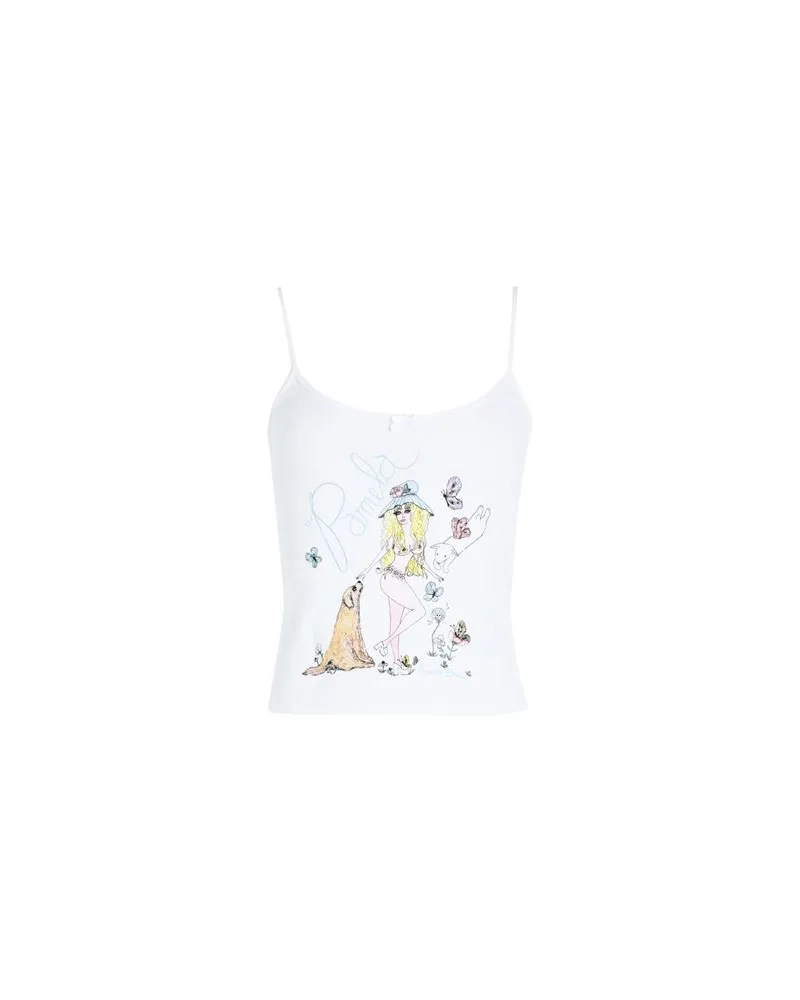 Frankies Bikinis BUTTERLFY COTTON TANK  - TOPS - Topsauf YOOX.COM Weiß