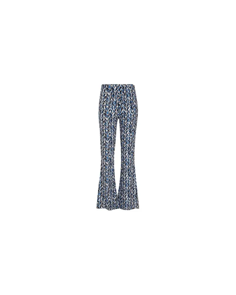 8 by Yoox PRINTED VISCOSE HIGH-WAIST FLARED PANTS  - HOSEN & RÖCKE - Hosenauf YOOX.COM Schwarz