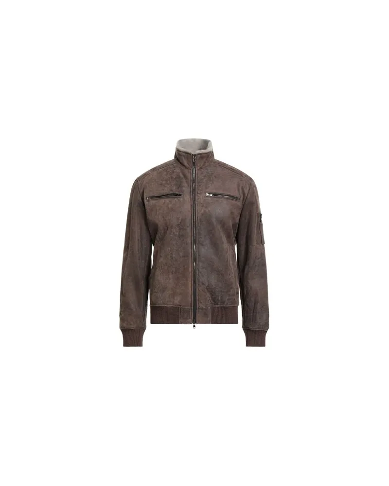 BARBA JACKEN & MÄNTEL - Shearling- & Kunstfellauf YOOX.COM Maulwurfsgrau